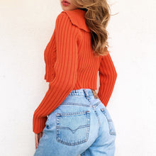 Load image into Gallery viewer, Orange Cropped Sweater

