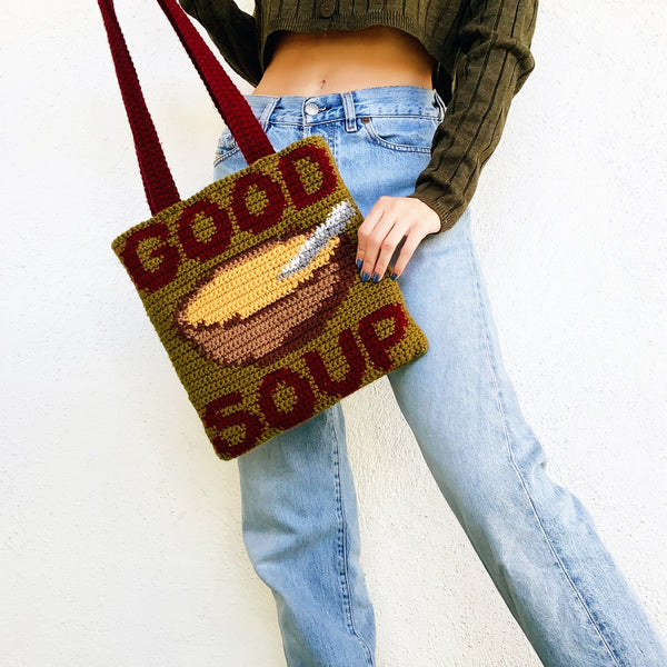 Good Soup Tote Bag by Carolannie Crochet