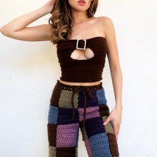 Load image into Gallery viewer, Chocolate Brown Buckle Top by Carolannie Crochet
