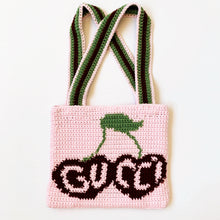 Load image into Gallery viewer, Bougie Cherry Tote Bag by Carolannie Crochet

