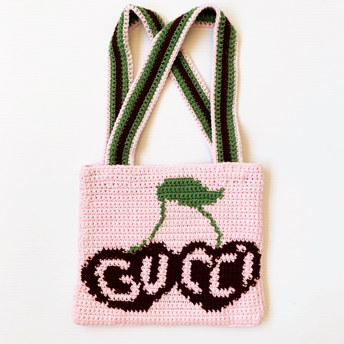 Bougie Cherry Tote Bag by Carolannie Crochet
