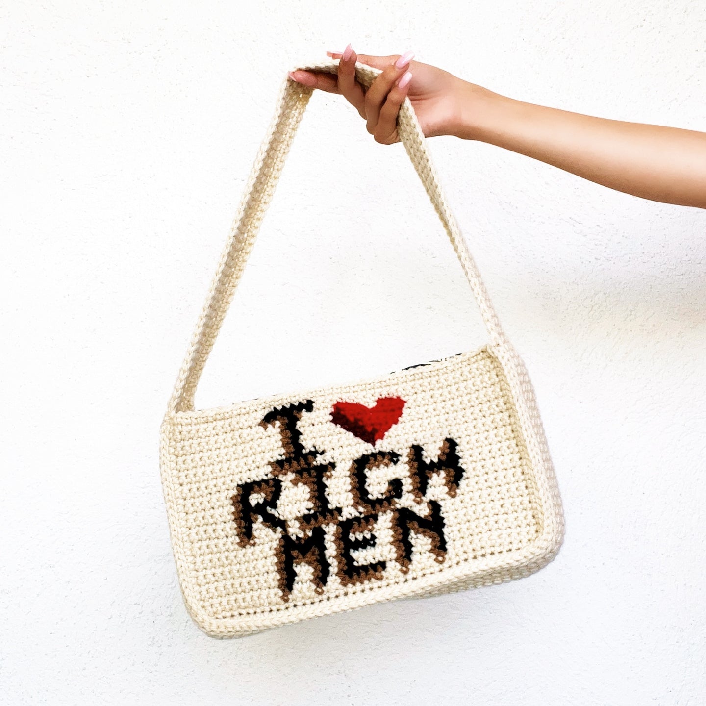 Rich Men Shoulder Bag by Carolannie Crochet
