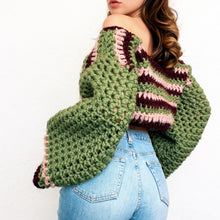 Load image into Gallery viewer, Berry Matcha Sweater by Carolannie Crochet
