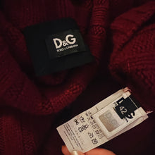 Load image into Gallery viewer, D&amp;G Burgundy Cashmere Sweater
