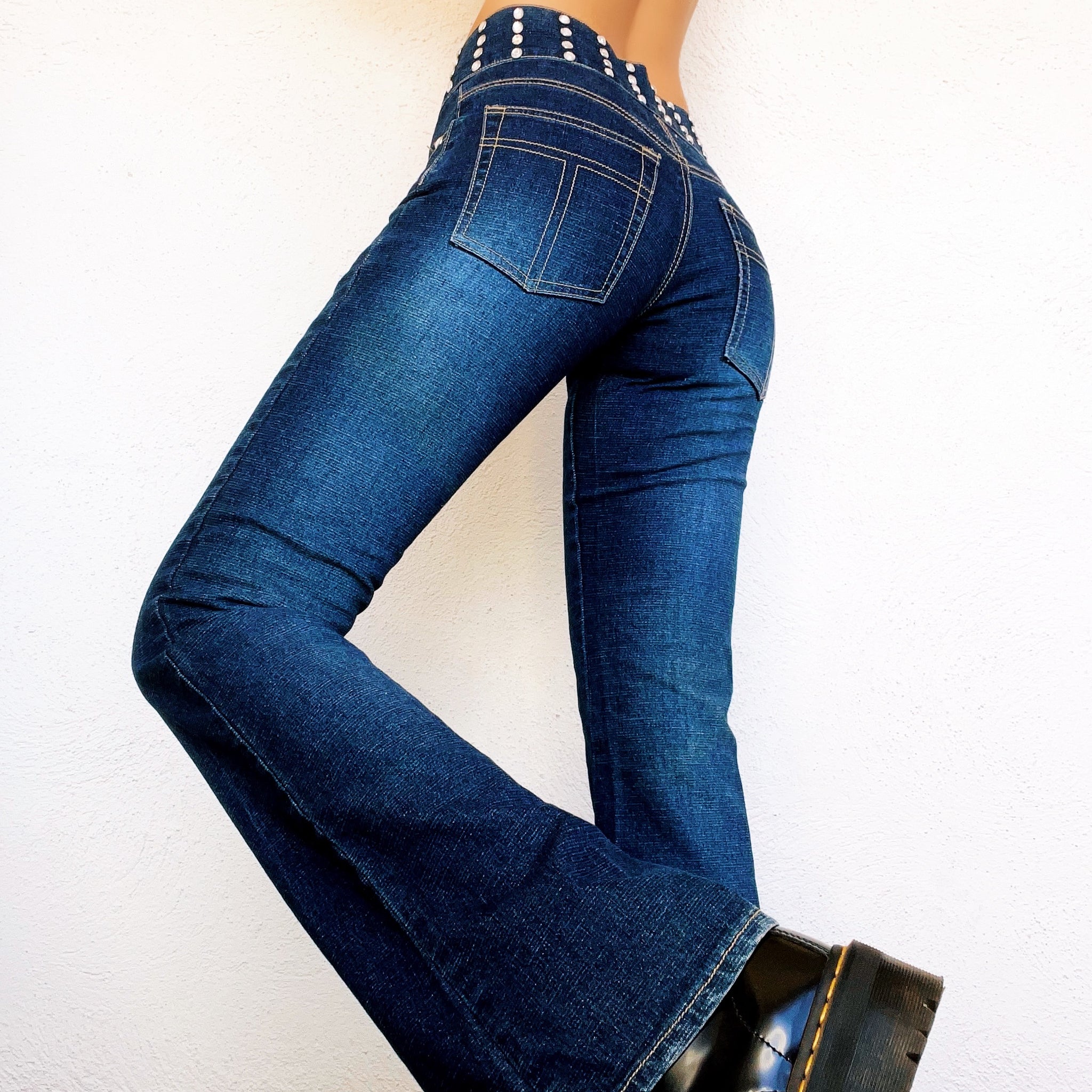 Early 2000s Rhinestone Flare Jeans