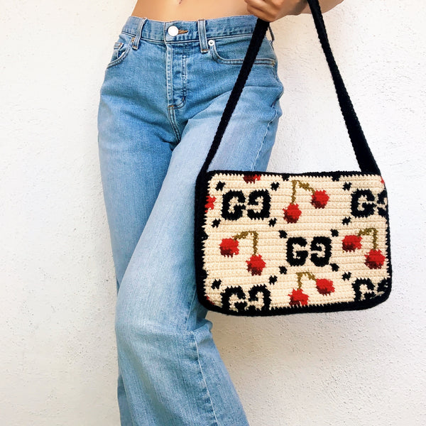 Bougie Cherry Shoulder Bag by Carolannie Crochet