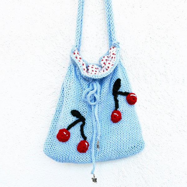 Charming Cherry Crossbody Bag by Carolannie Crochet