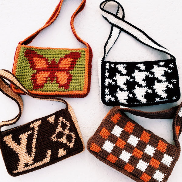 Autumn Butterfly Shoulder Bag by Carolannie Crochet