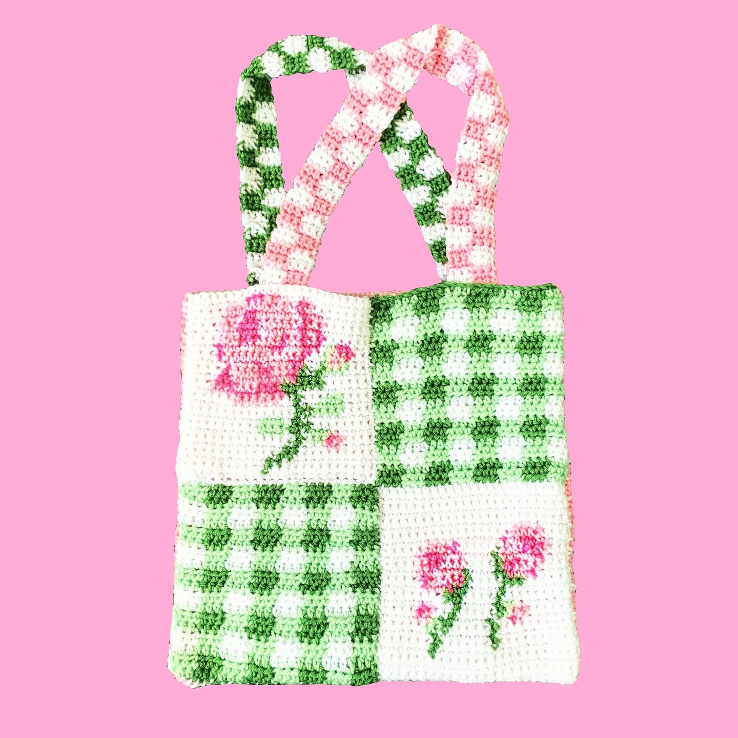Rose Garden Tote Bag by Carolannie Crochet